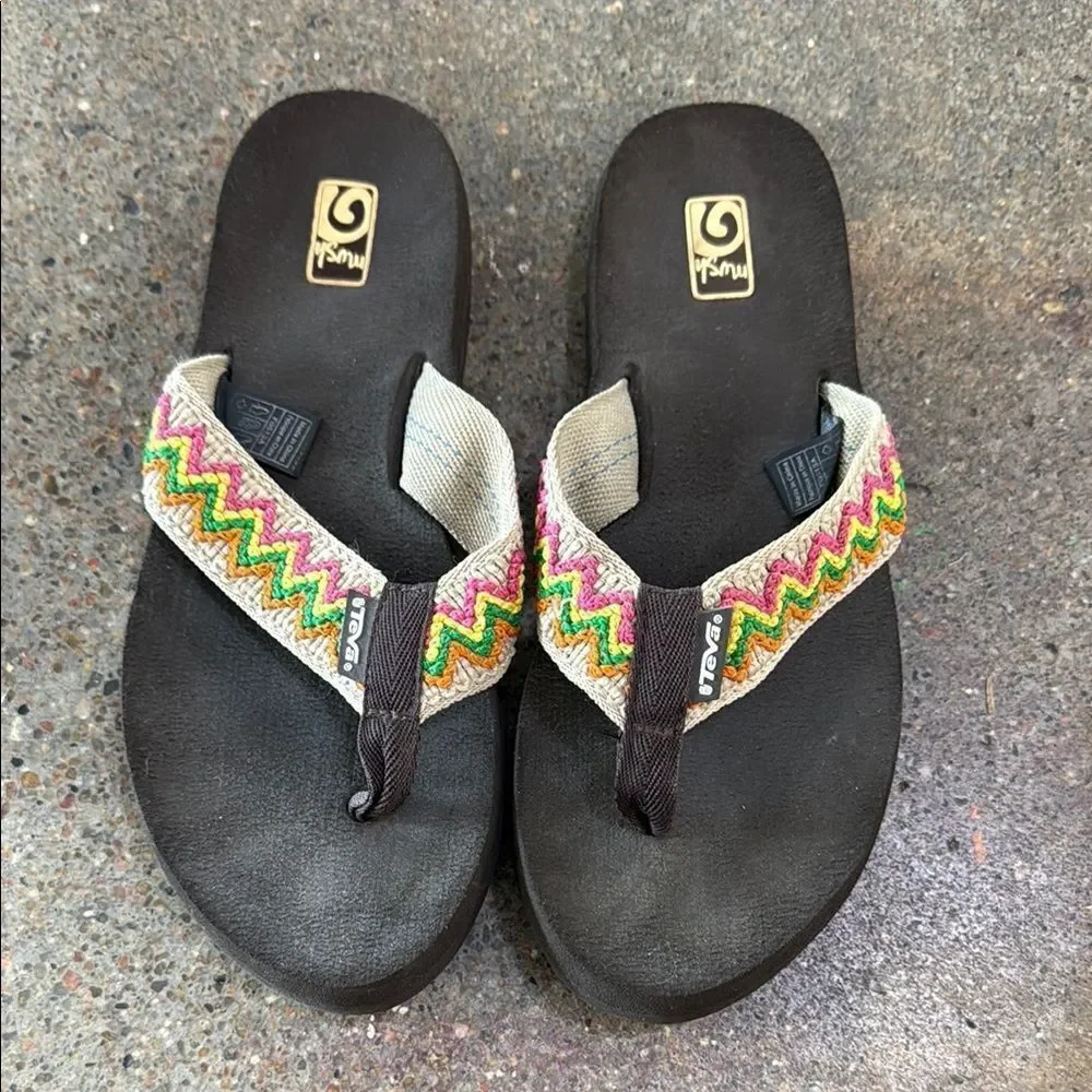 Teva Multicolor Zigzag Sandals